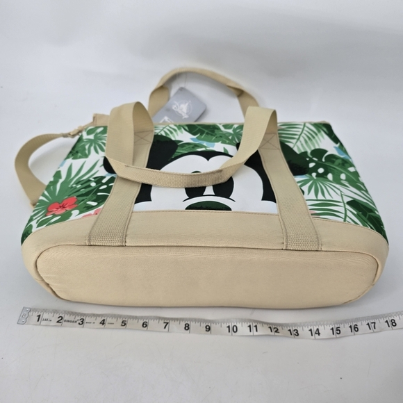 New Disney Store Mickey & Minnie Mouse Tropical insulated Tote Bag Cooler New - Picture 4 of 8